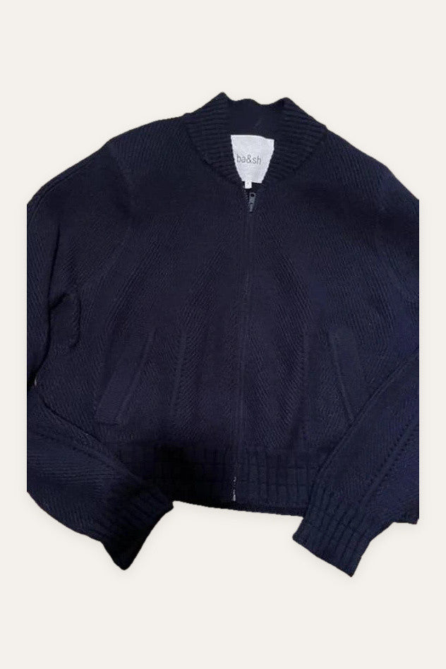 Ba&sh navy wool jacket