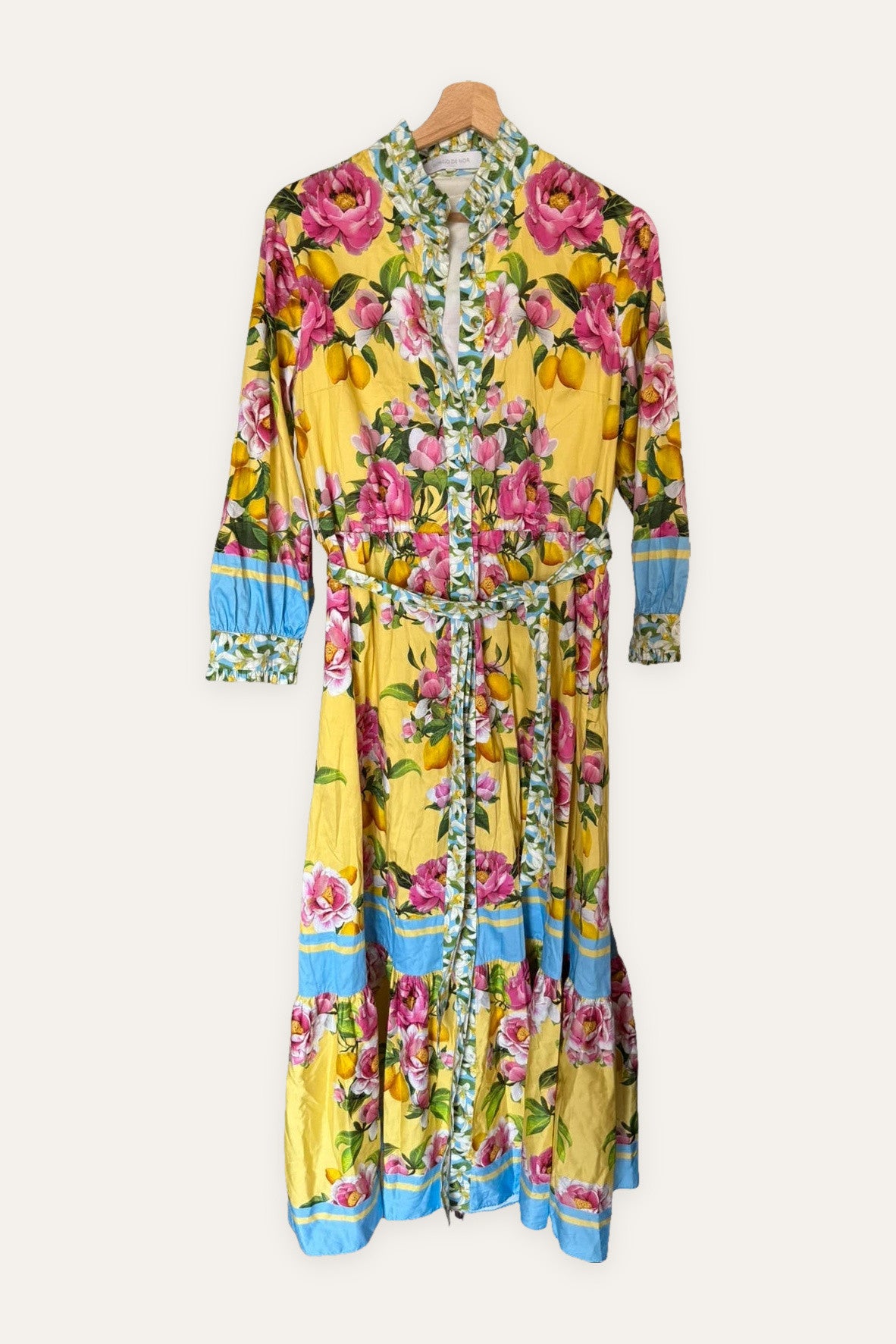 Borgo de Nor cotton colourful floral long belted dress