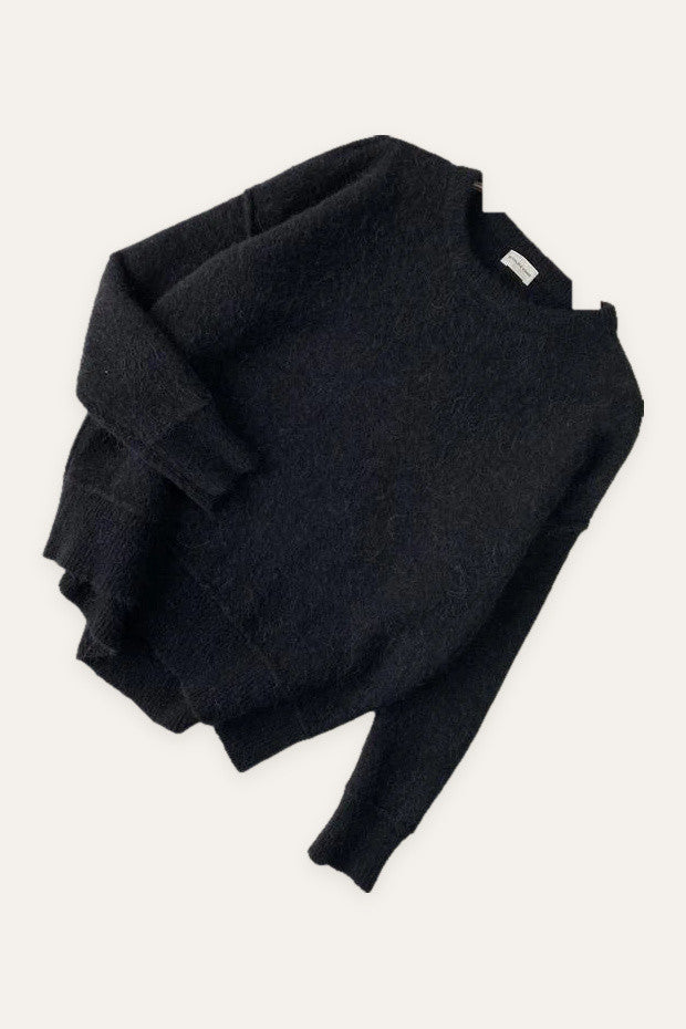 By Malene Birger black biagio sweater kid mohair wool