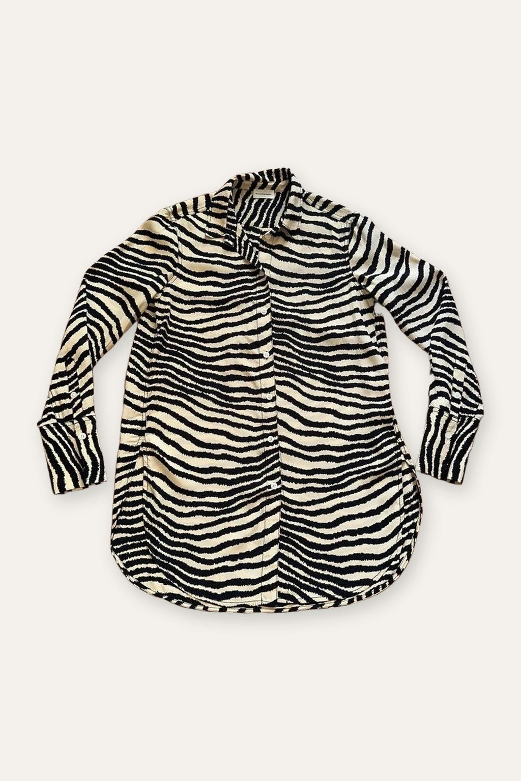 By Malene Birger silk viscose zebra animal print shirt