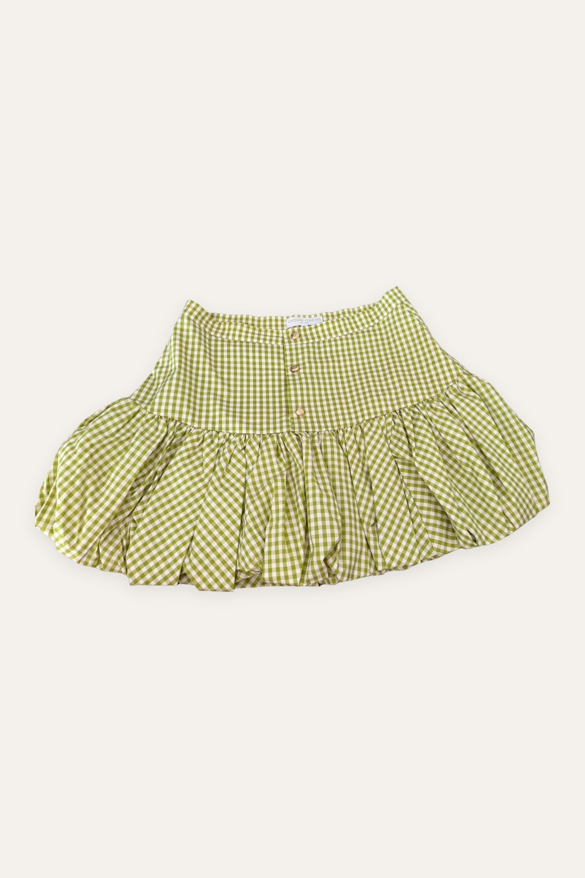 Caroline Constas New York green cotton skirt