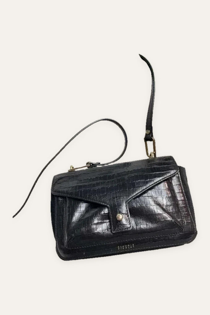 Claudie Pierlot black leather crossbody bag
