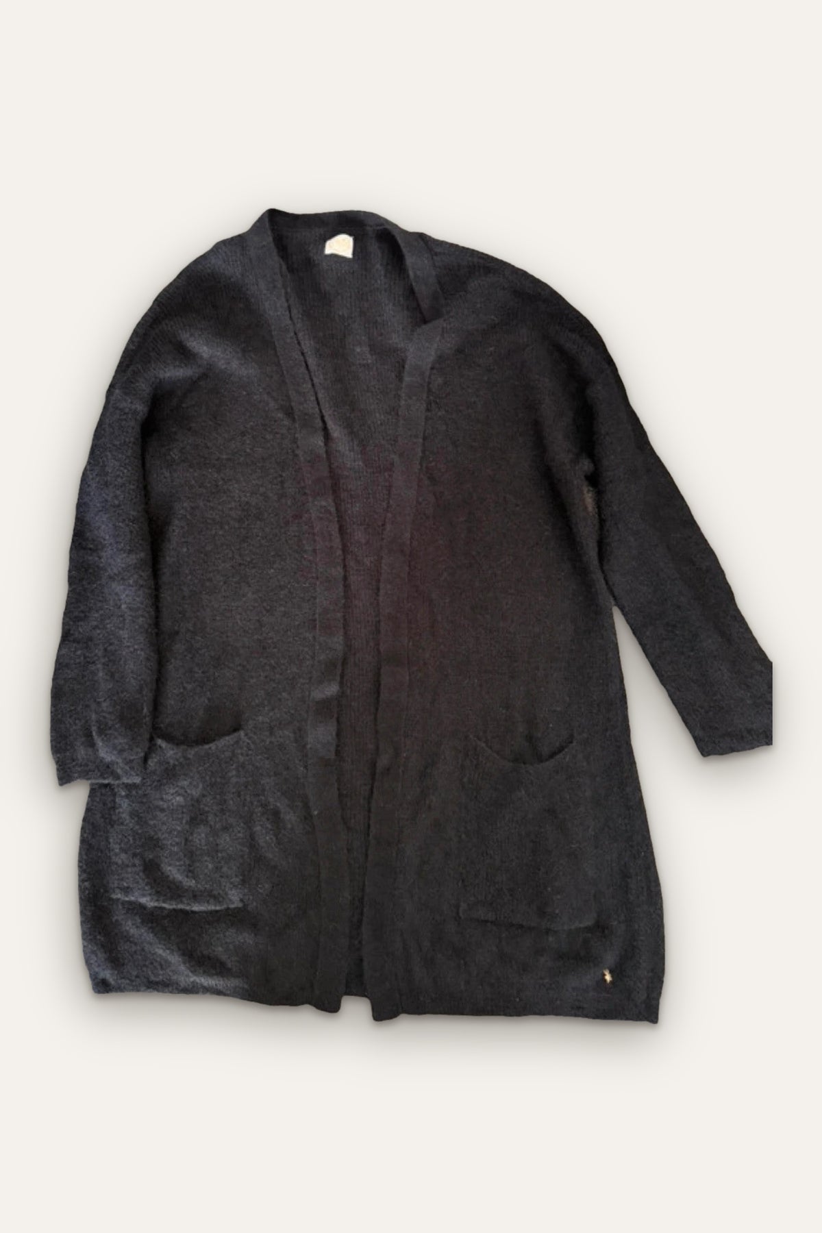 Des petits hauts black baby alpaga extrafine mohair cardigan