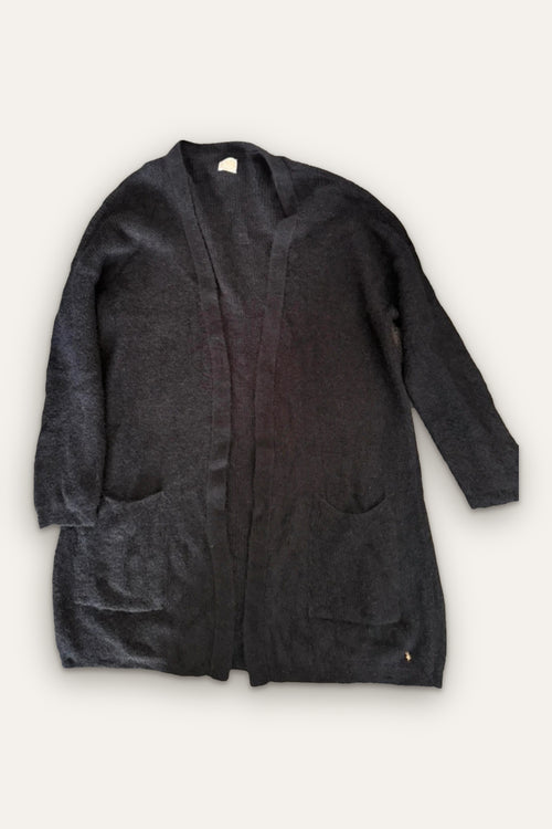 Des petits hauts black baby alpaga extrafine mohair cardigan