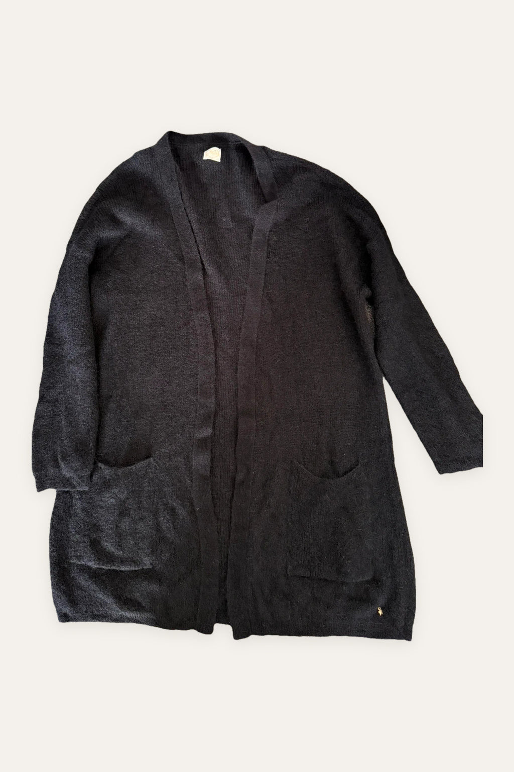 Des Petits Hauts black super kid mohair baby alpaca cardigan