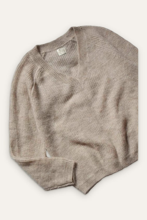 Des petits hauts Bolivie kid mohair beige jumper sweater