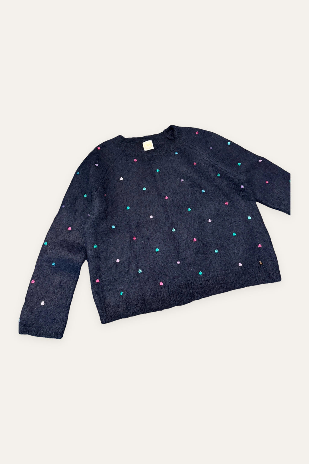Des Petits Hauts kid mohair sequin decorated jumper sweater