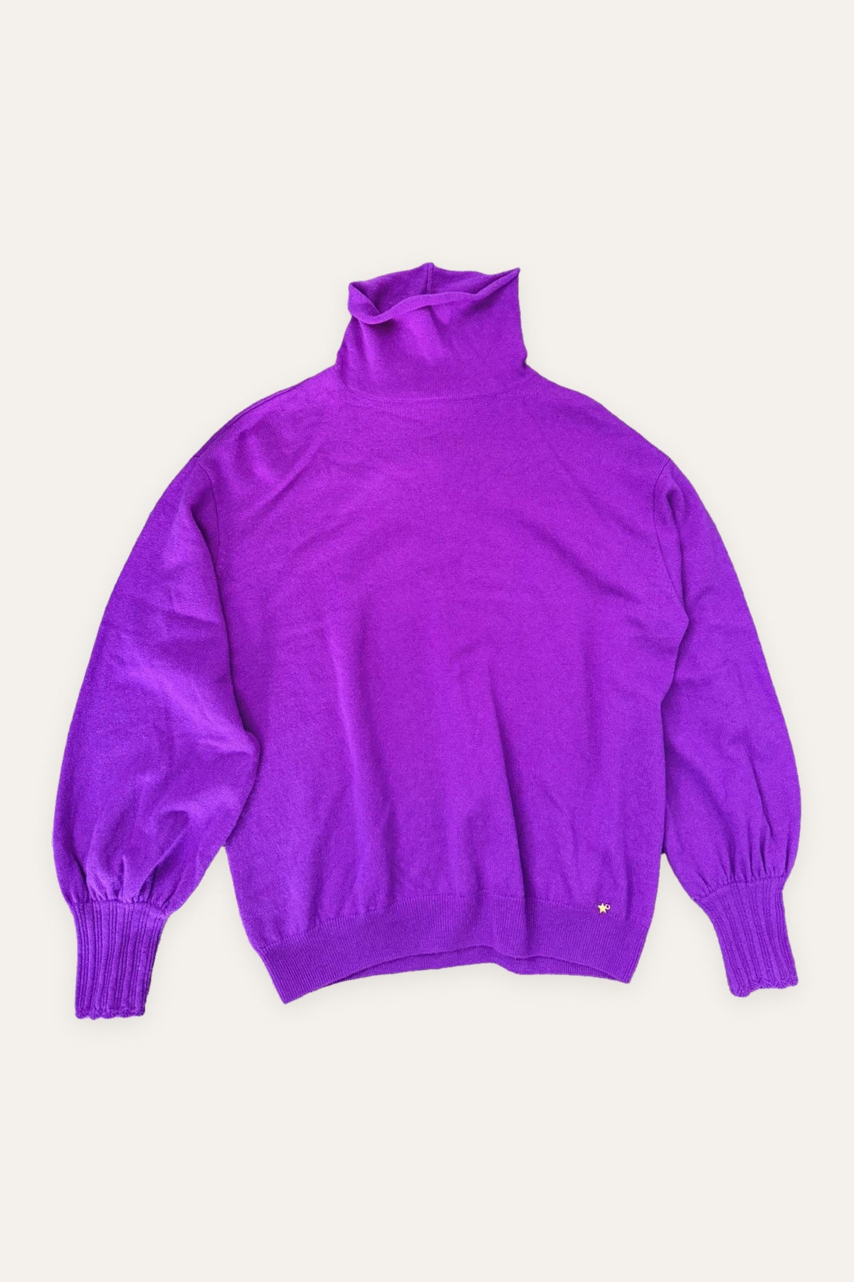 Des Petits Hauts purple Armonie merino wool turtleneck sweater