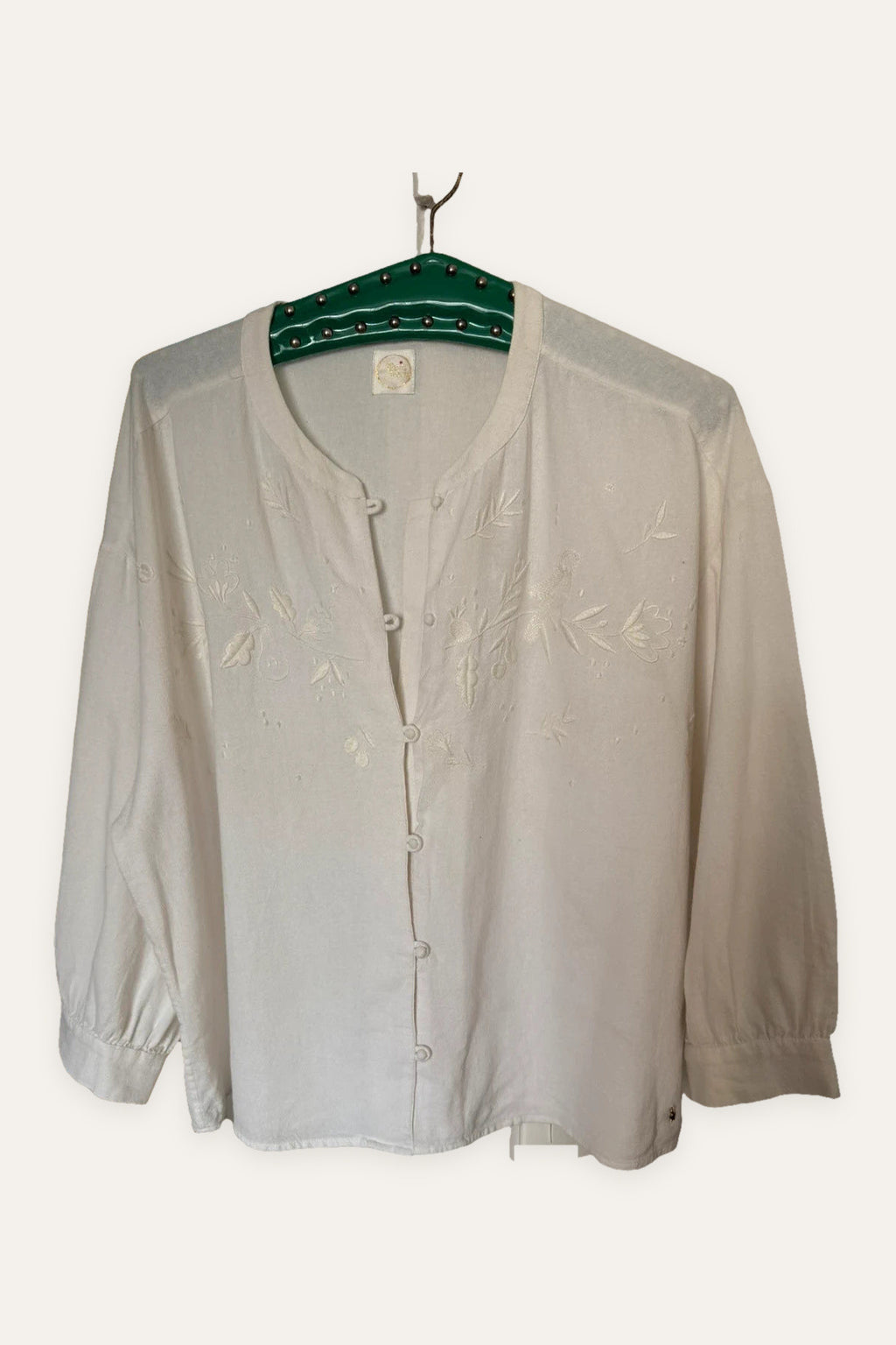 Des Petits Hauts simille white embroidered blouse