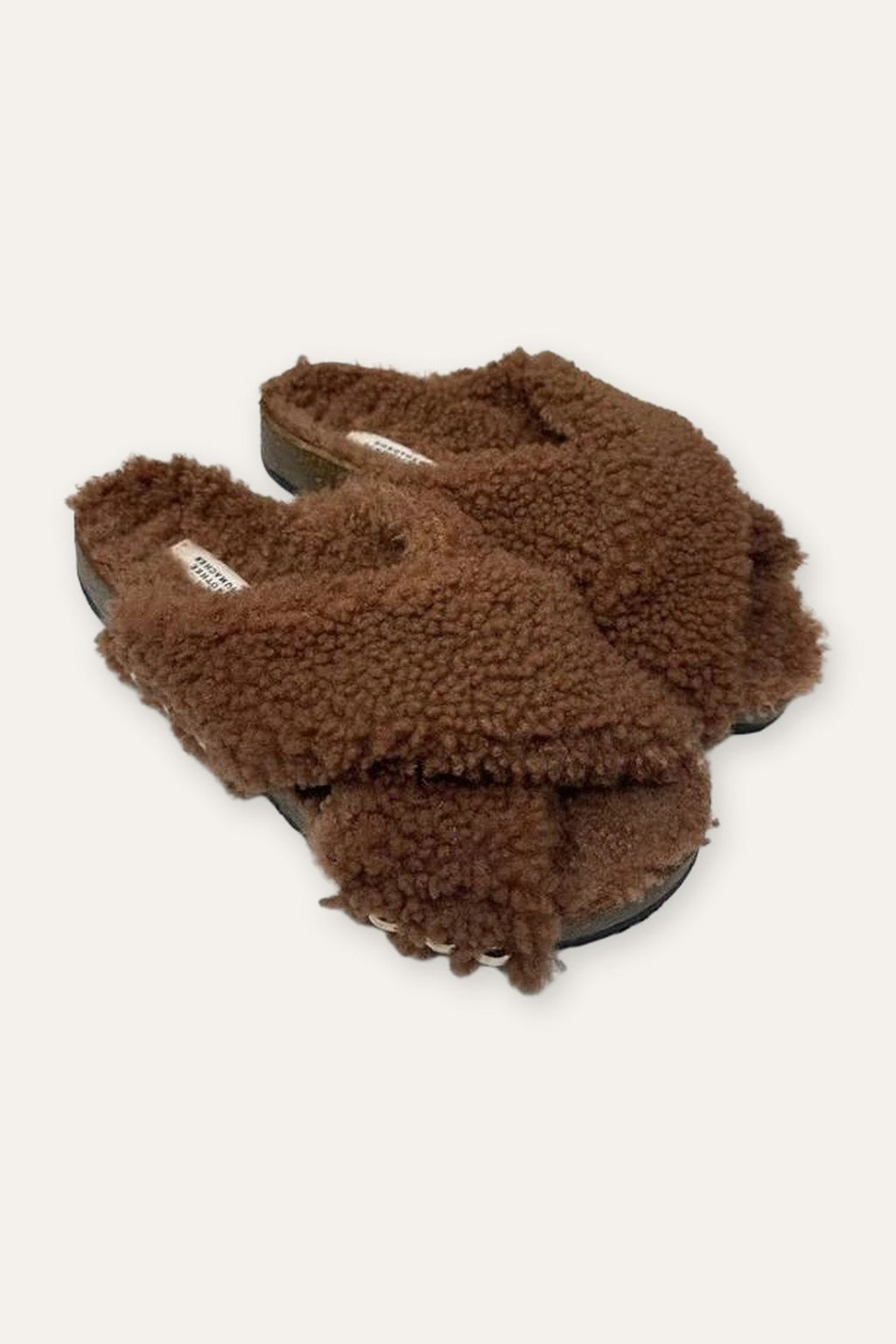 Dorothee Schumacher brown shearling sandals