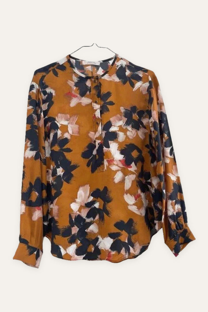 Dorothee Schumacher brown viscose silk blouse