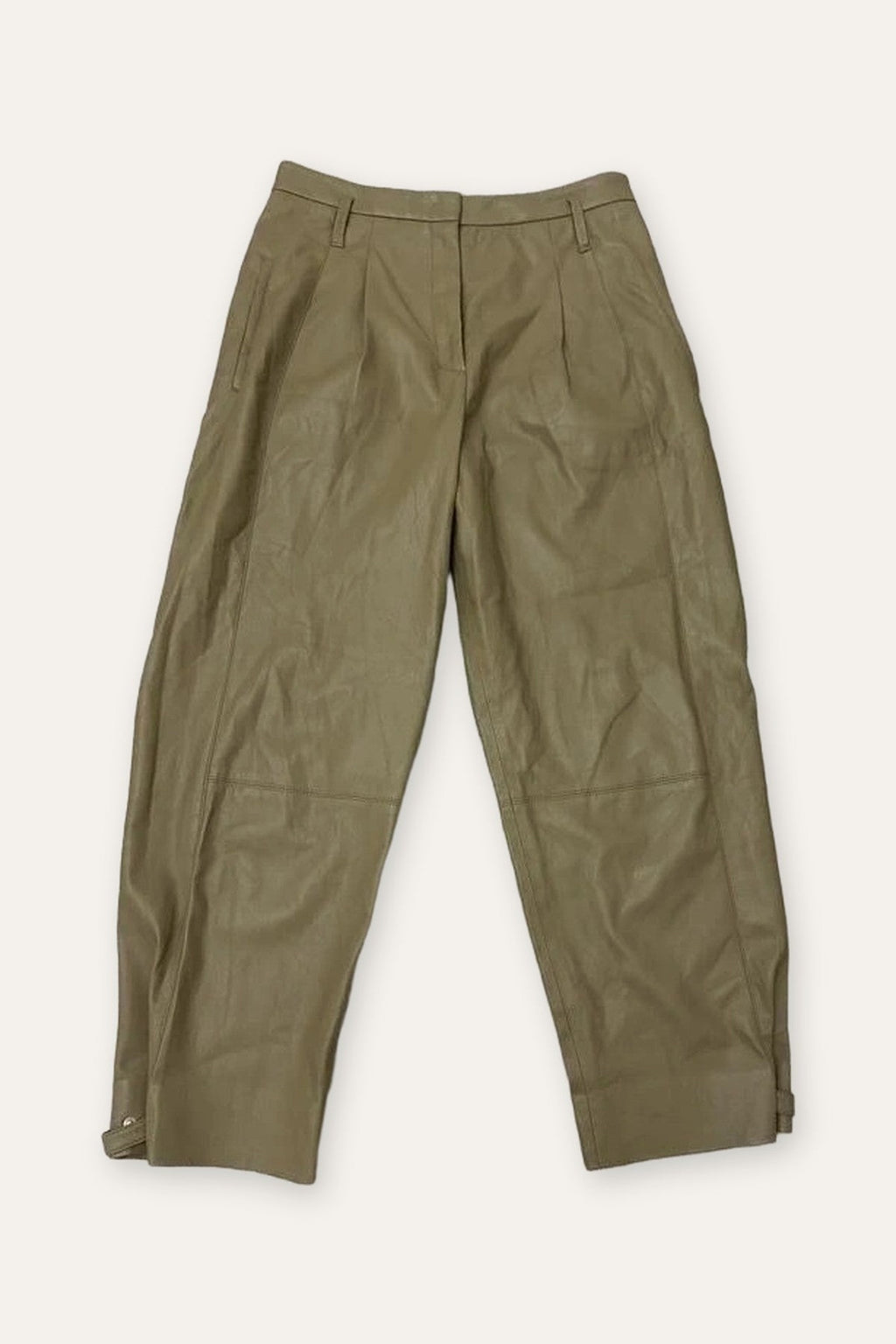 Dorothee Schumacher khaki leather trousers