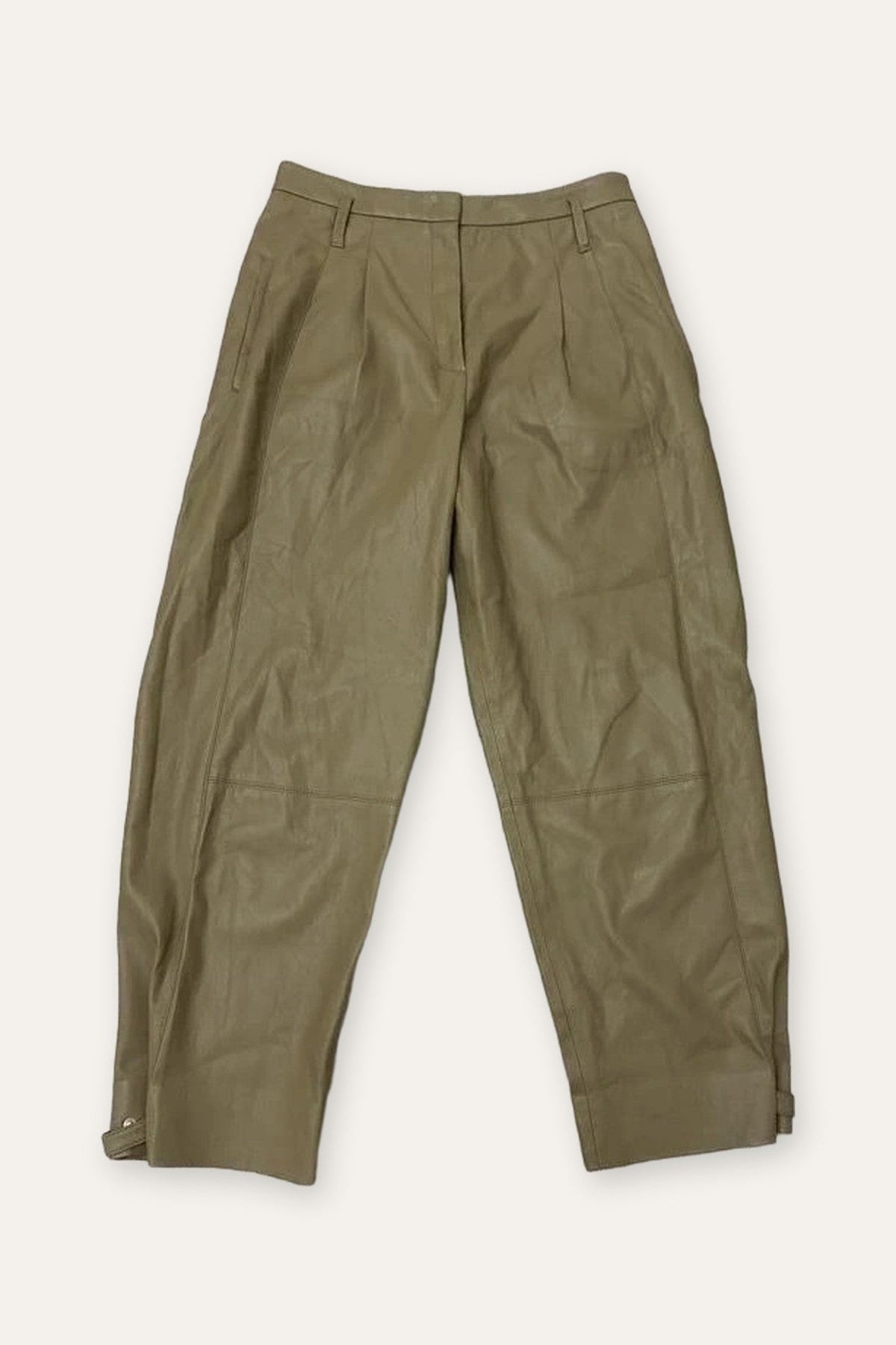 Dorothee Schumacher khaki leather trousers