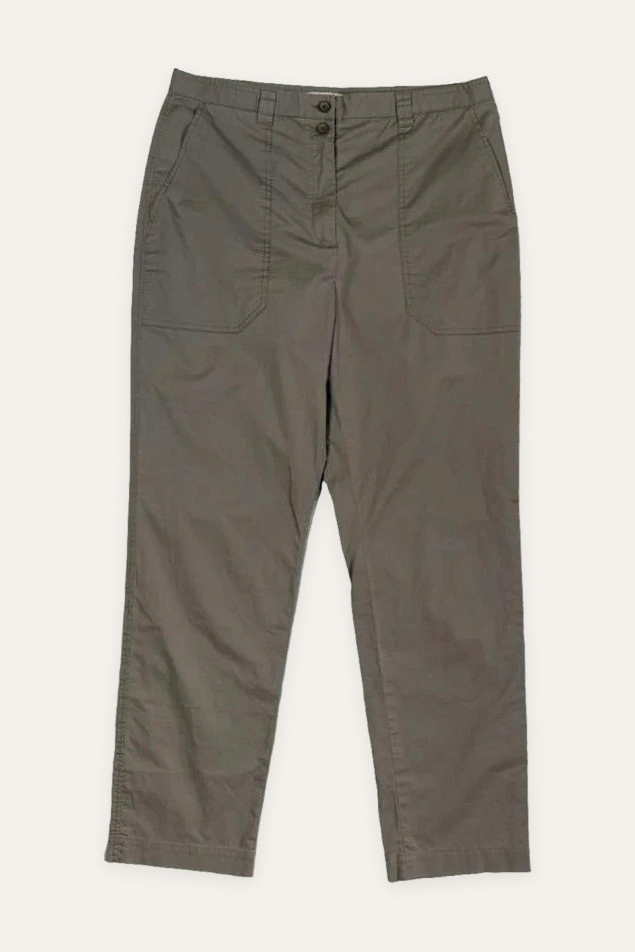 Dorothee Schumacher mocha cotton high-waisted trousers