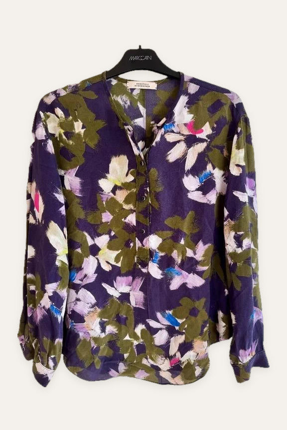 Dorothee Schumacher purple viscose silk shirt
