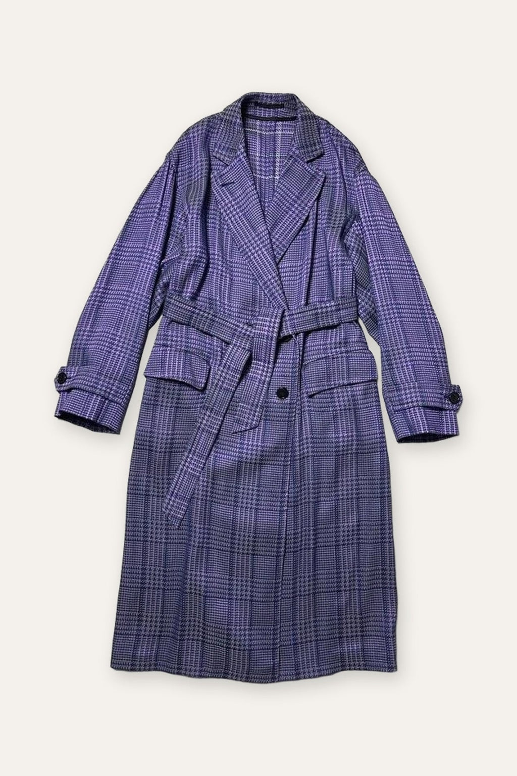 Dries van Noten cotton viscose silk long belted trench