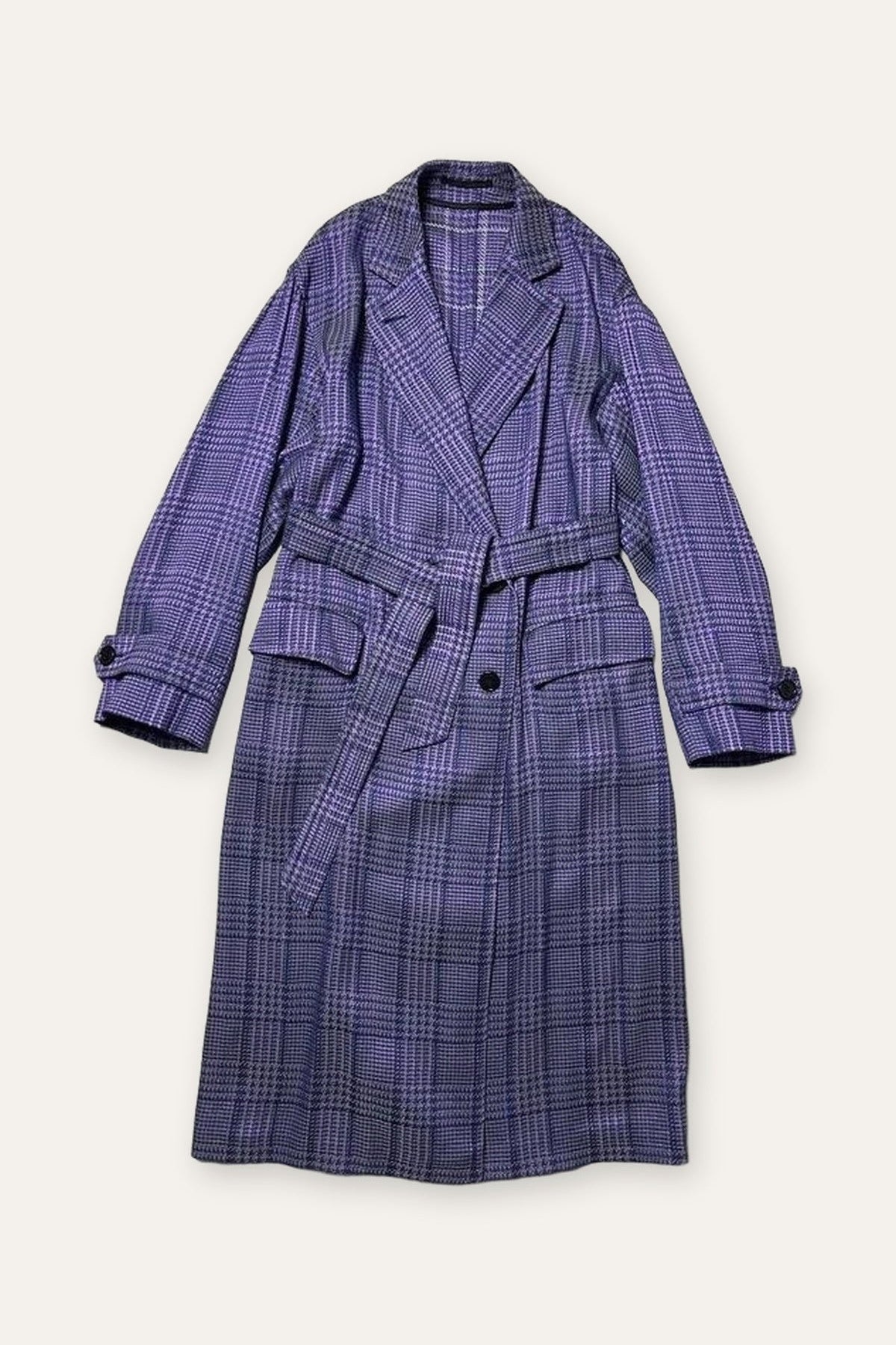Dries van Noten cotton viscose silk long belted trench