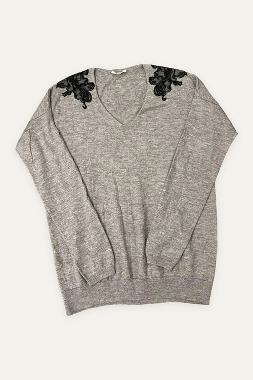 Eric Bompard grey cashmere jumper sweater