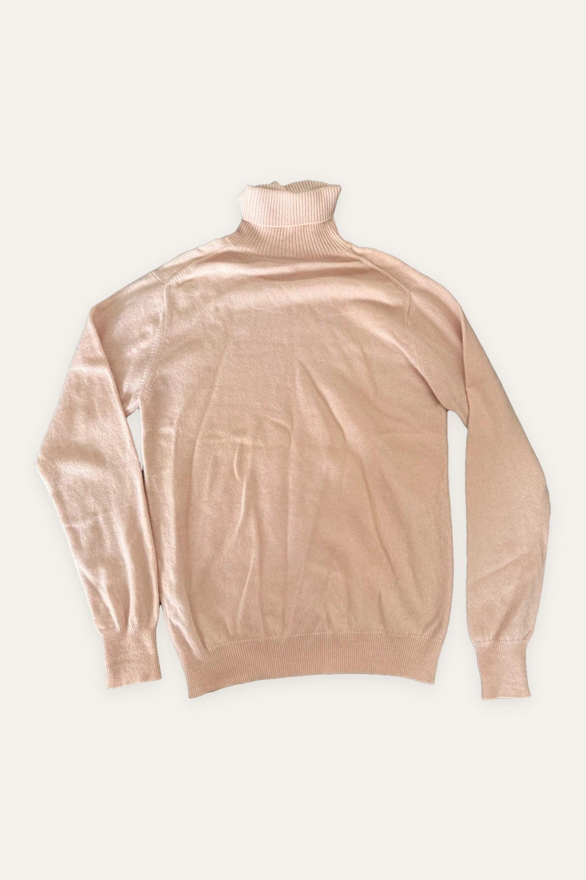 Eric Bompard light pink cashmere turtleneck sweater
