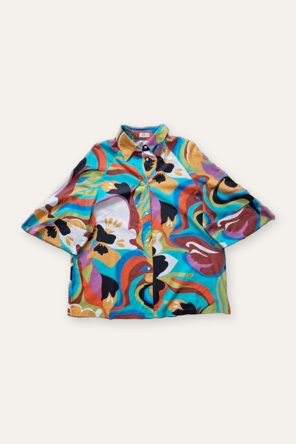 Etro cotton shirt with all over floral print