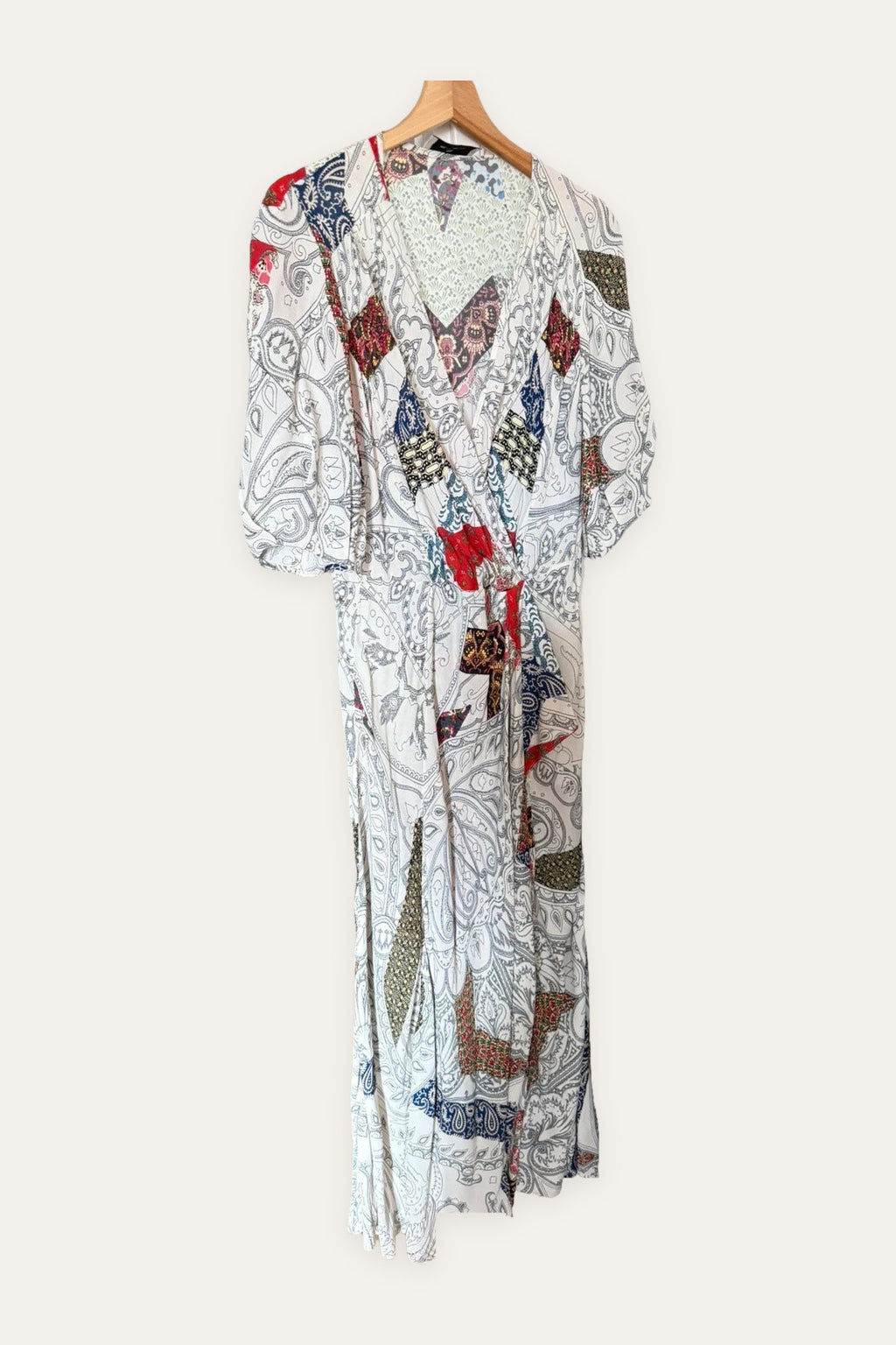 Etro viscose long wrap dress