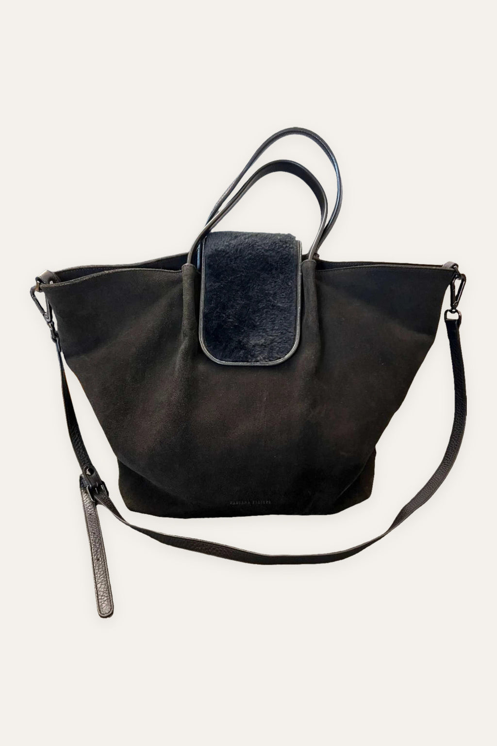 Fabiana Filippi black suede big bag