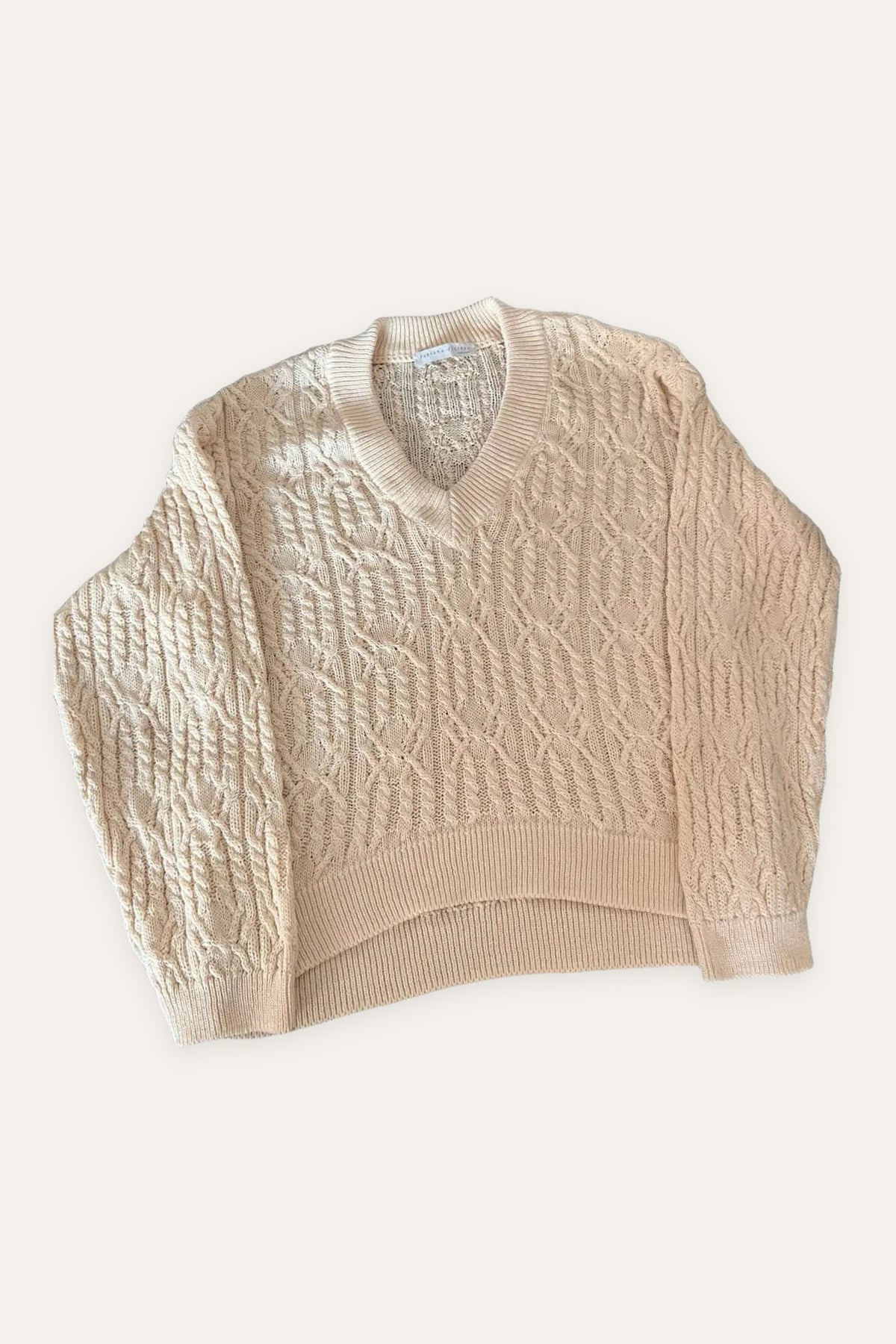 Fabiana Filippi cream cotton jumper