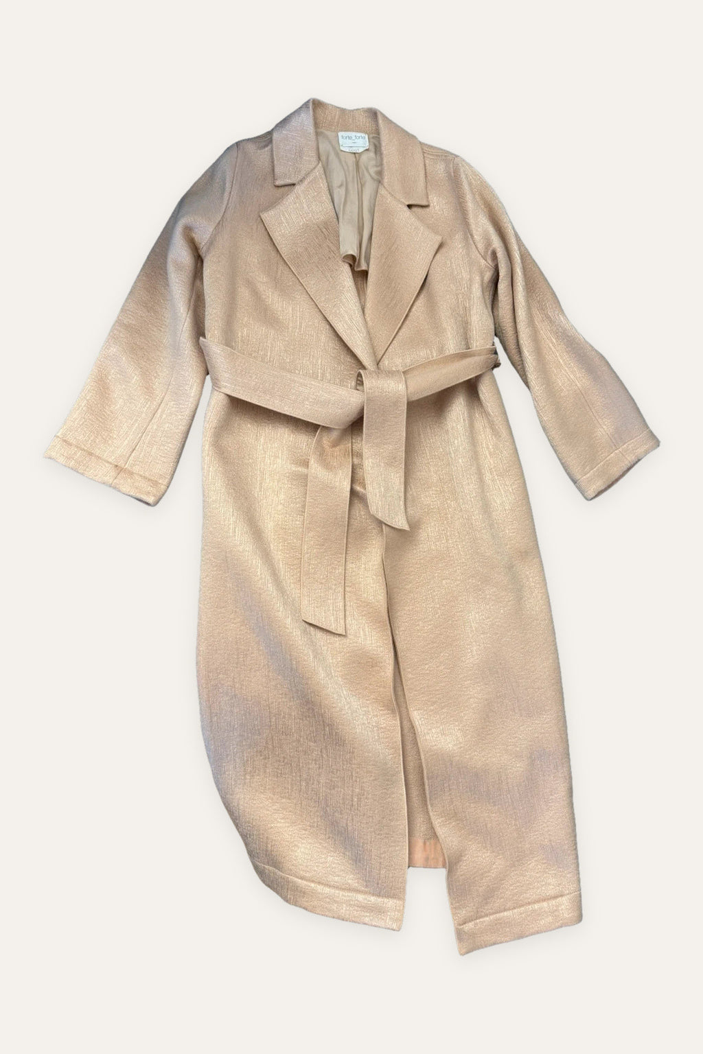 Forte Forte beige wool long belted coat