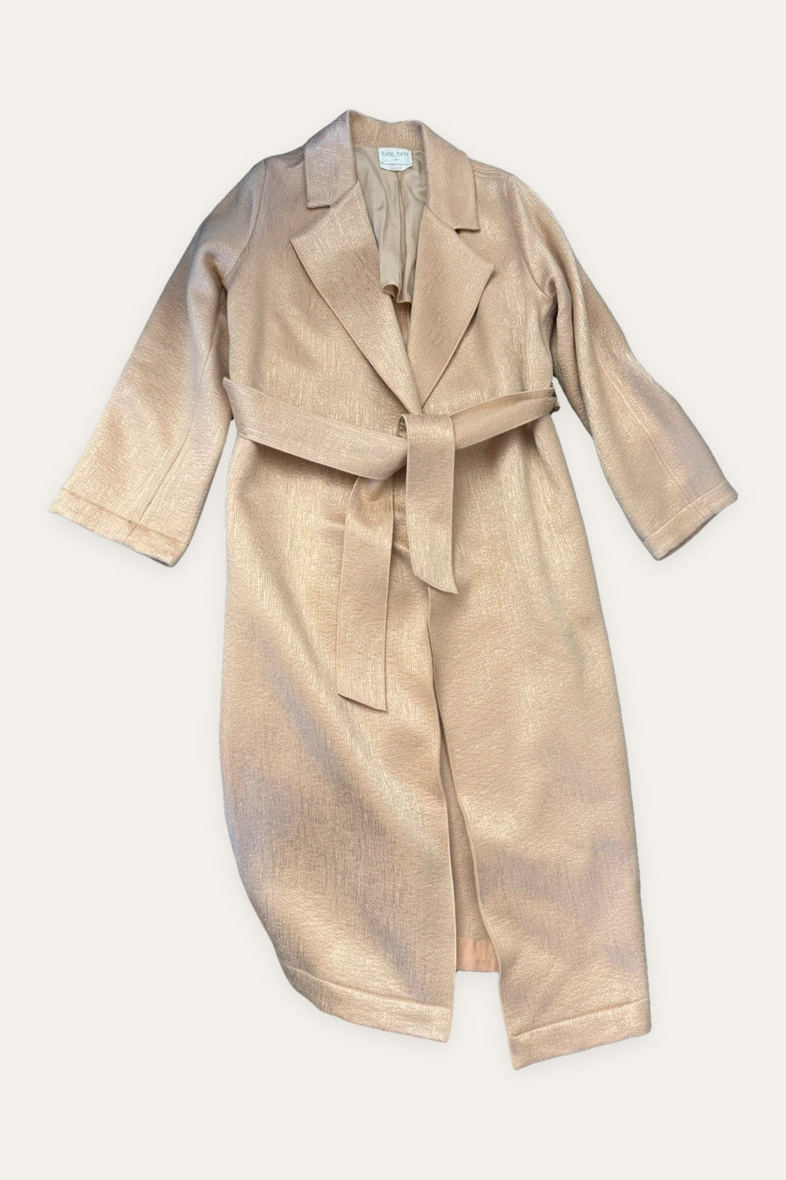 Forte Forte beige wool long belted coat