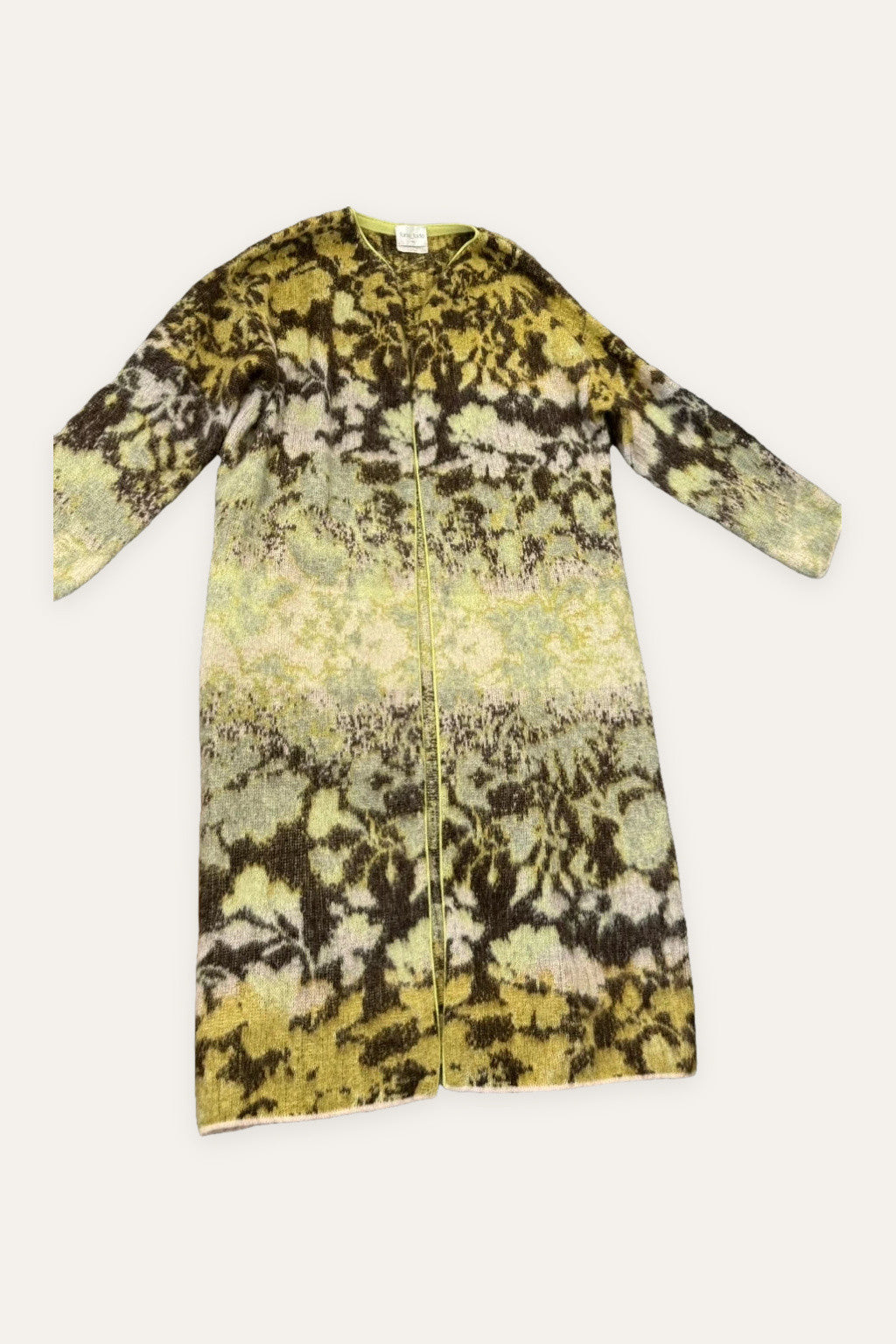 Forte Forte jacquard bloom mist alpaca wool long cardigan