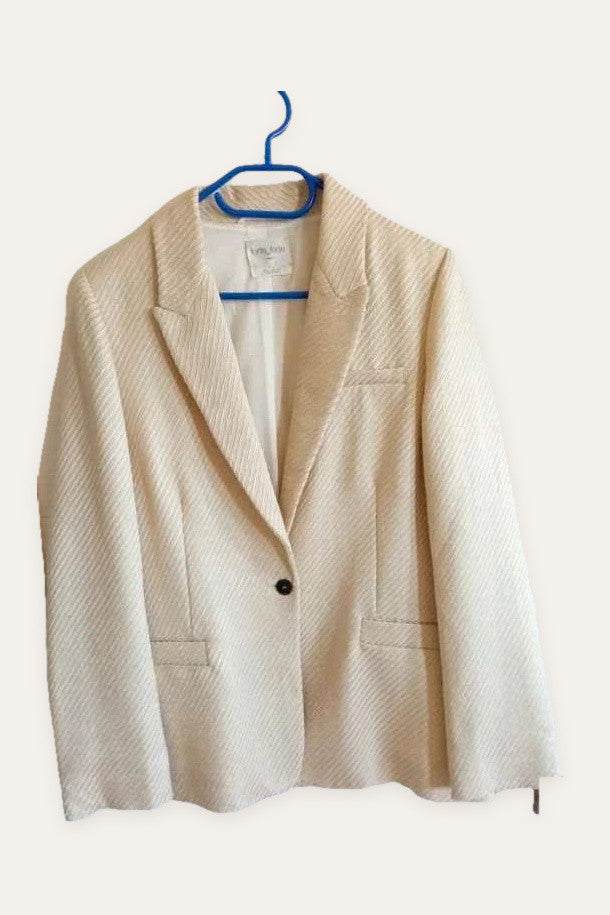 Forte Forte oversize cream wool blazer
