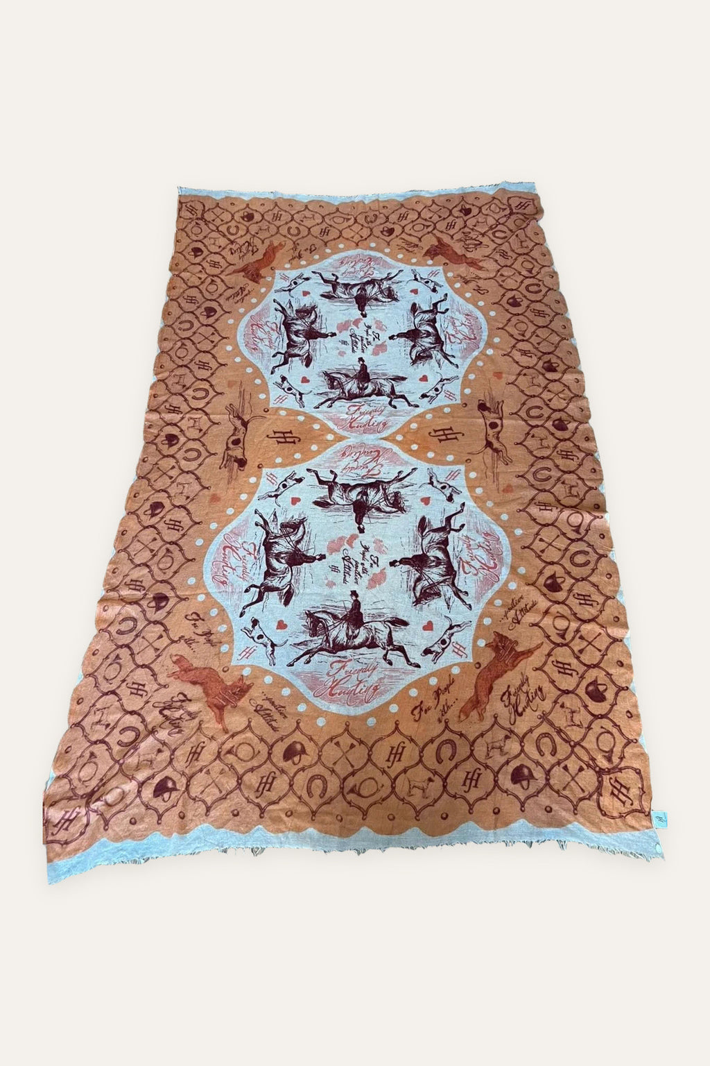 Friendly Hunting huge cashmere stole shawl scarf
