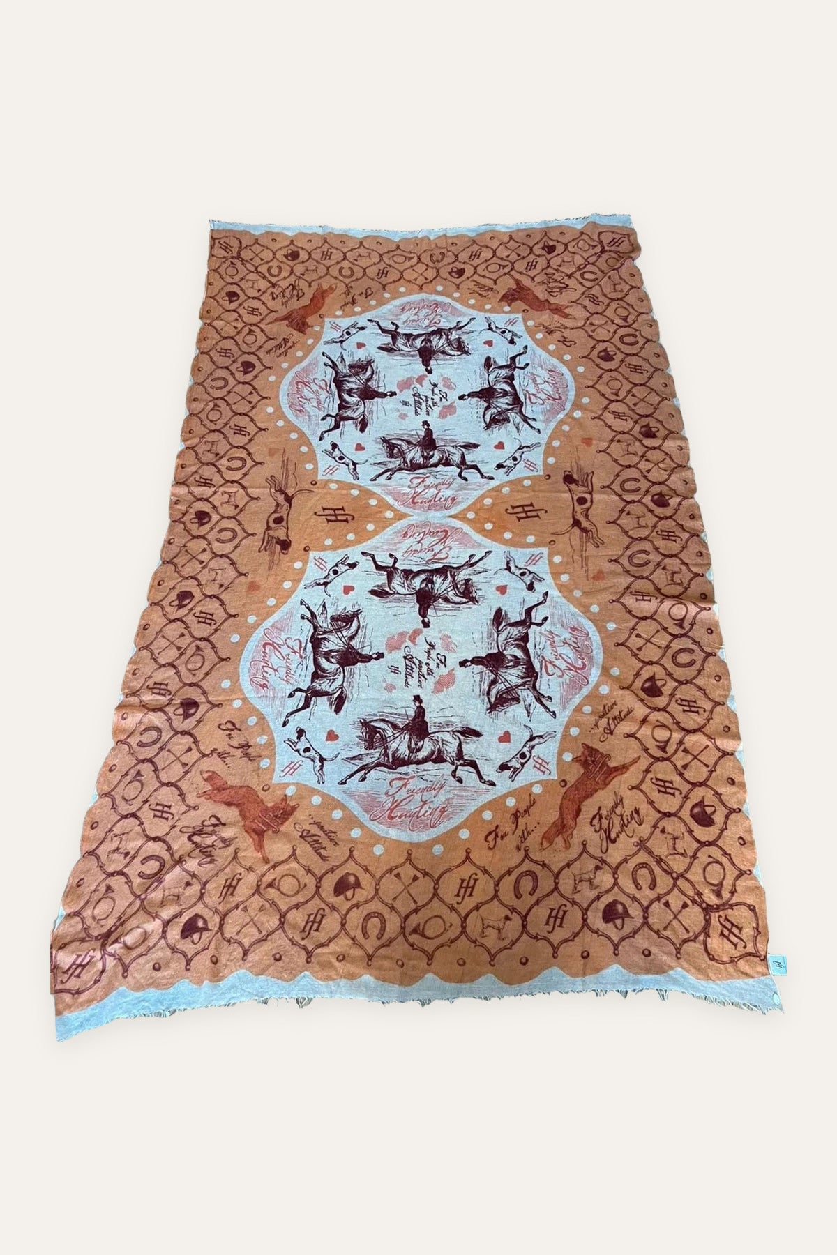 Friendly Hunting huge cashmere stole shawl scarf