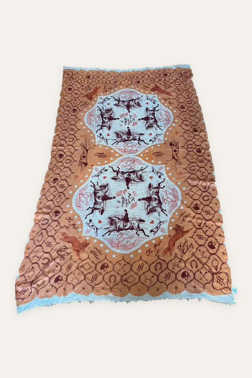 Friendly Hunting huge cashmere stole shawl scarf