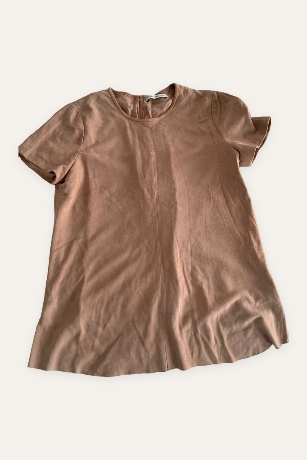 FWSS beige suede leather t-shirt