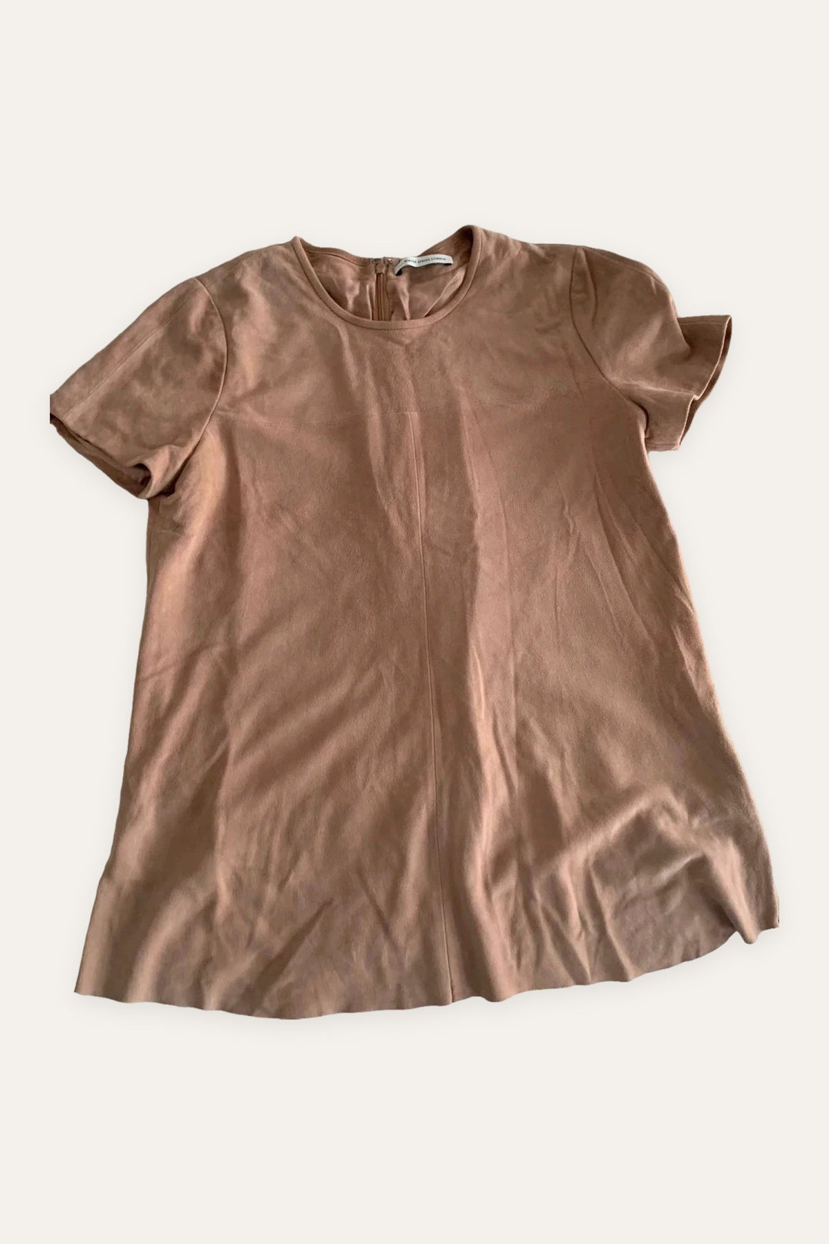 FWSS beige suede leather t-shirt