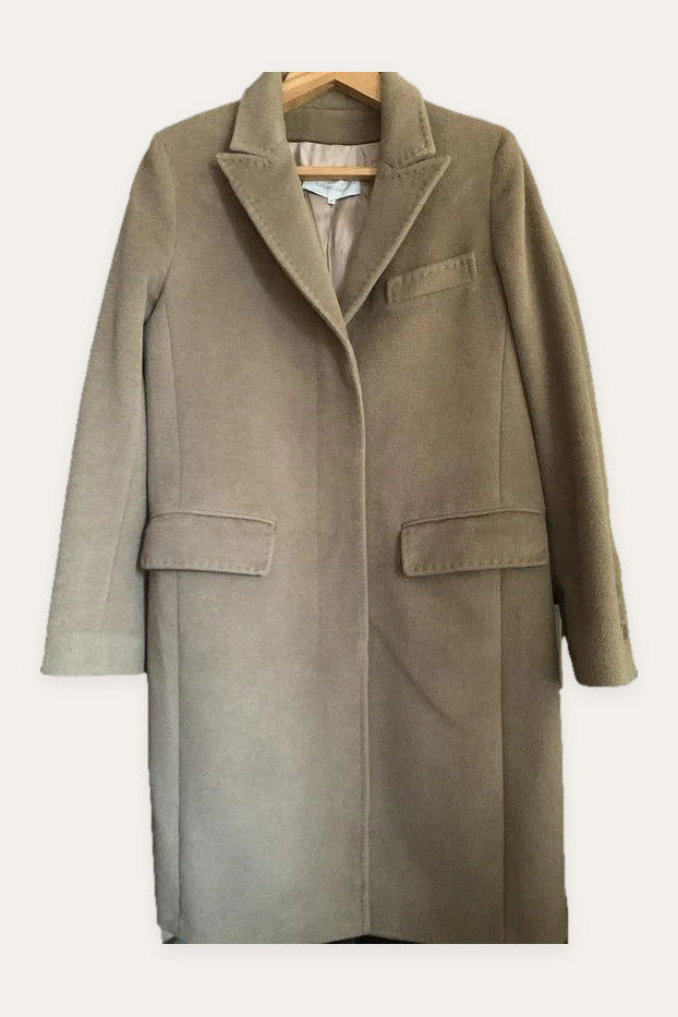 Gerard Darel beige wool angora coat