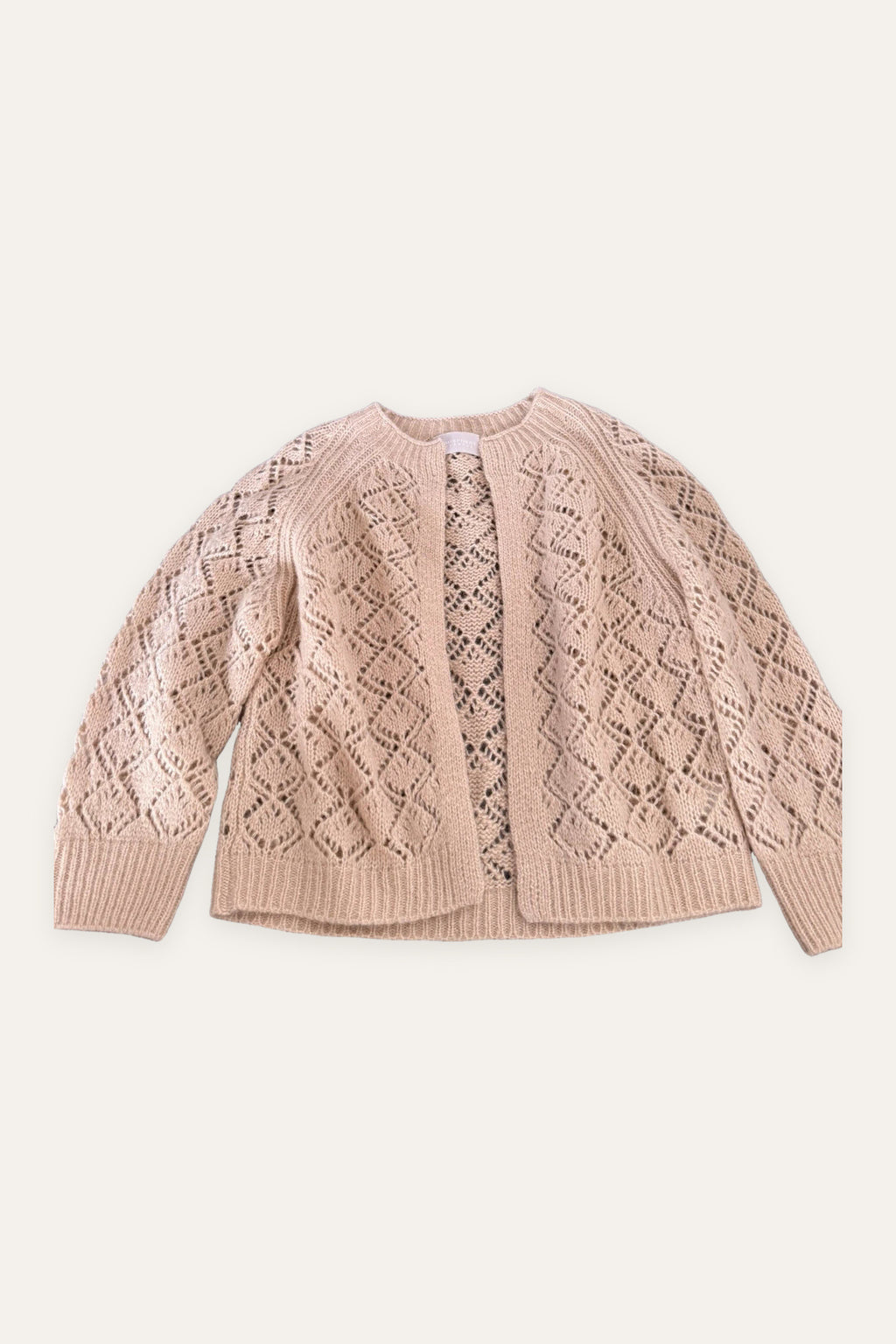 Hemisphere beige cashmere cotton cardigan