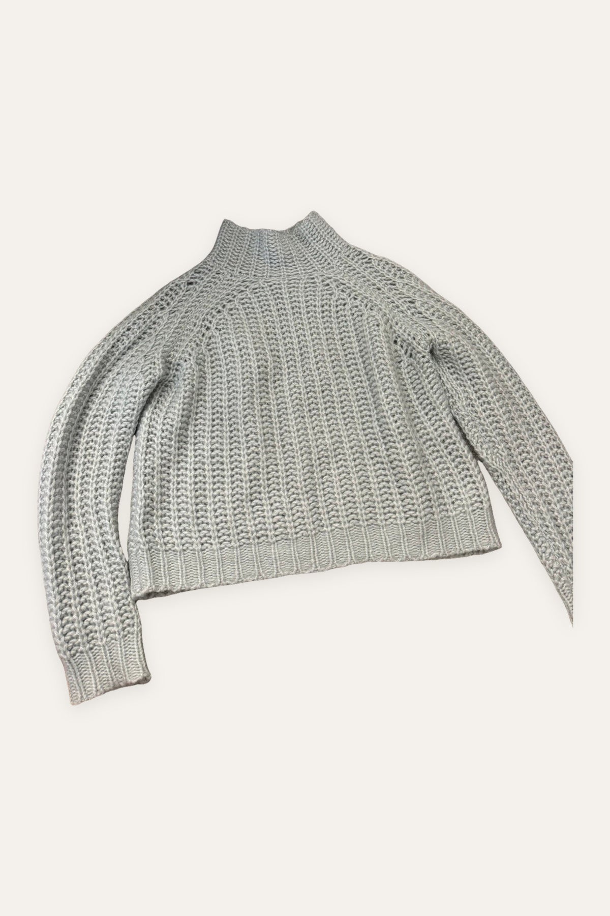 Hemisphere blue cashmere silk blend turtleneck sweater