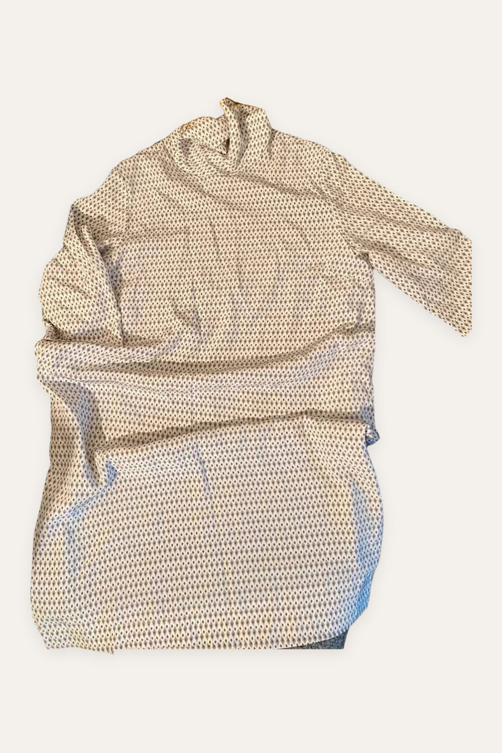 Hemisphere grey silk dress