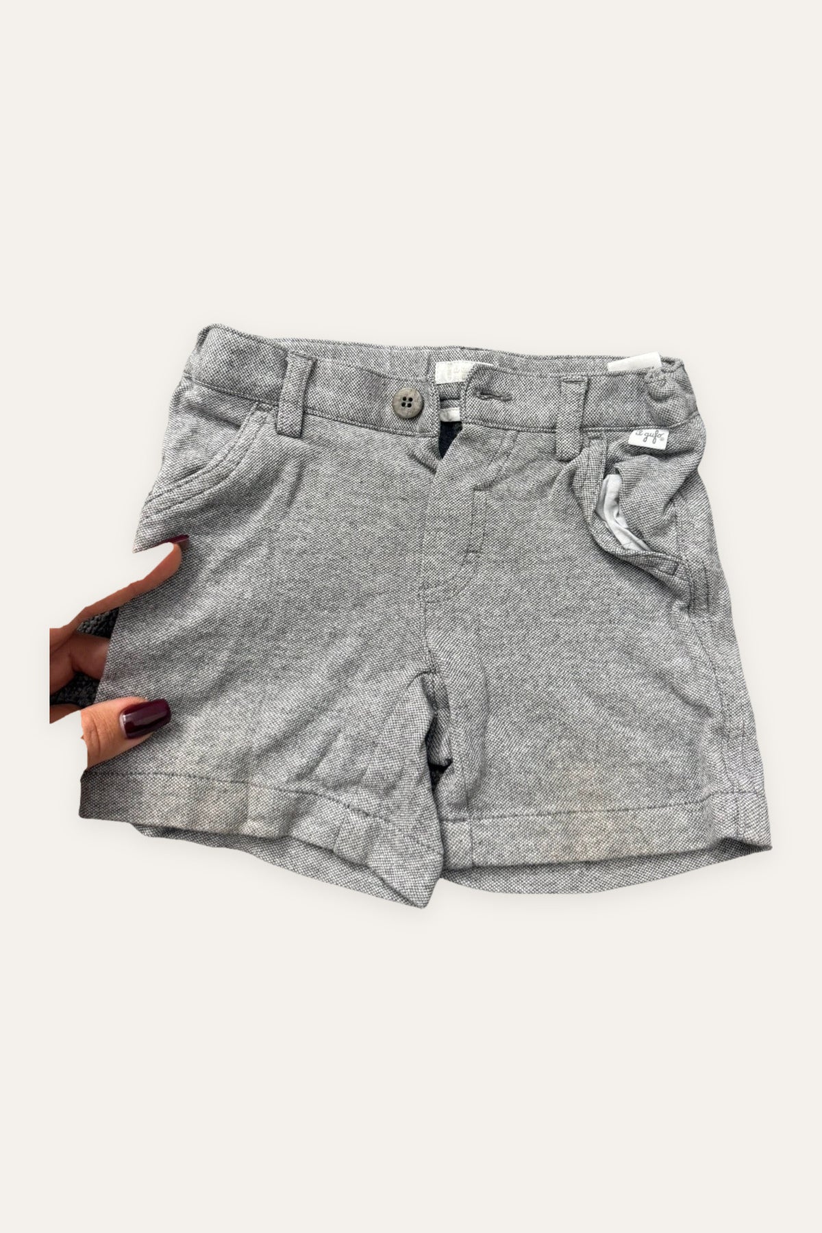 Il Gufo grey cotton shorts