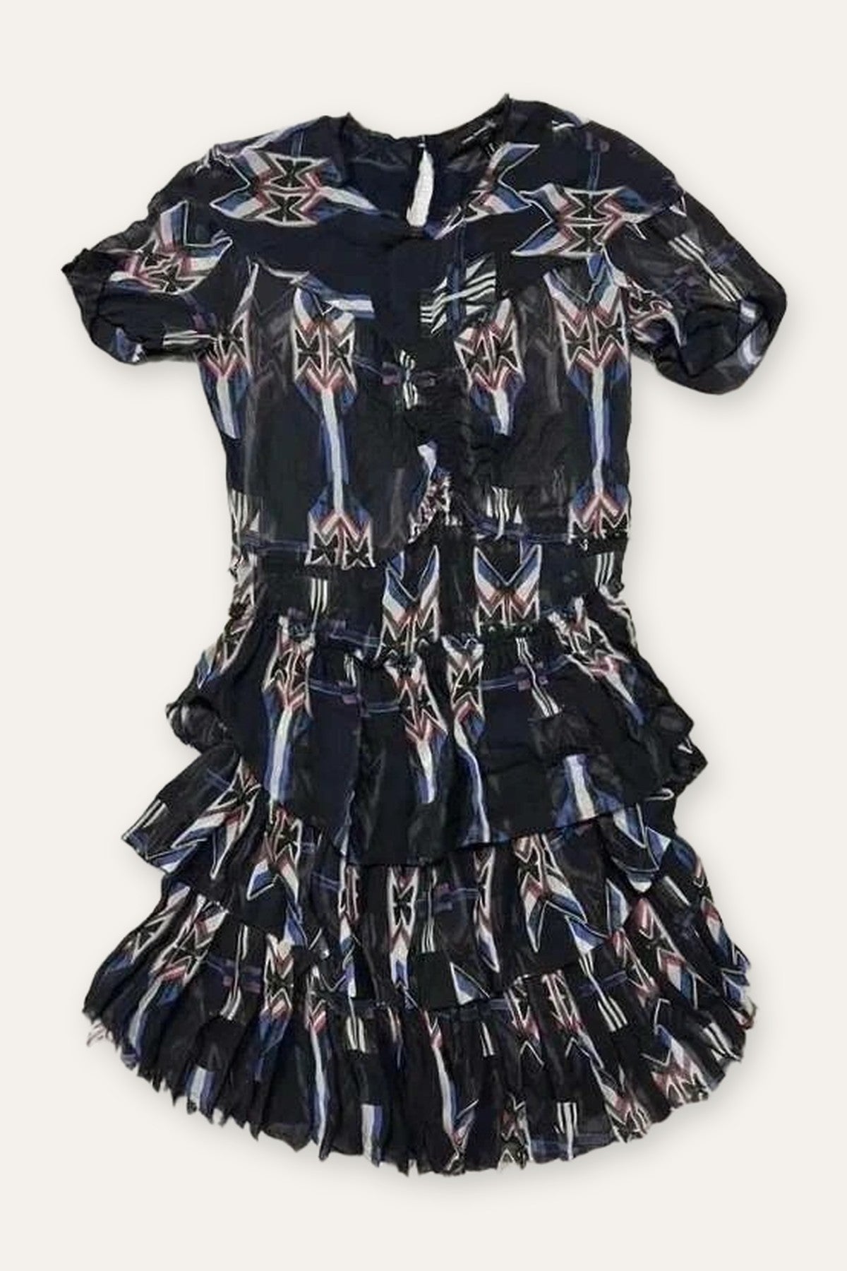 Isabel Marant black silk mini dress