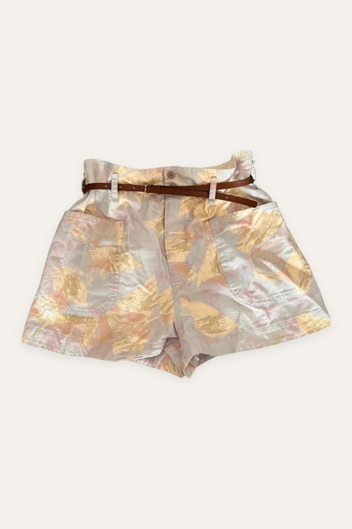 Isabel Marant Étoile cotton high waist shorts in pastel colours