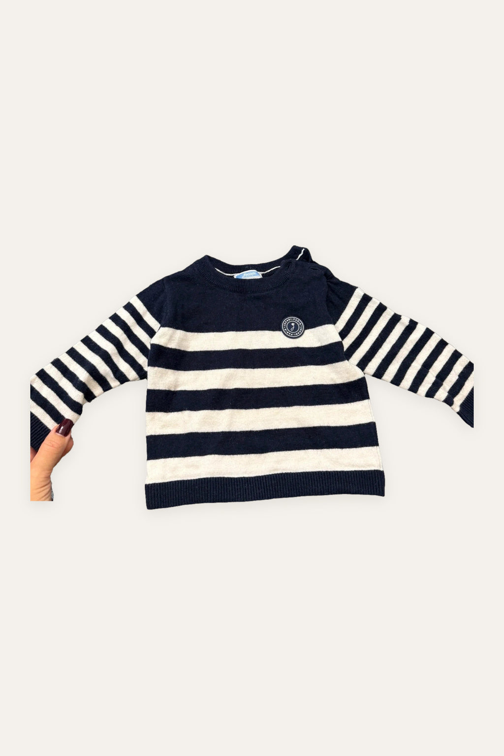 Jacadi cotton wool striped sweater