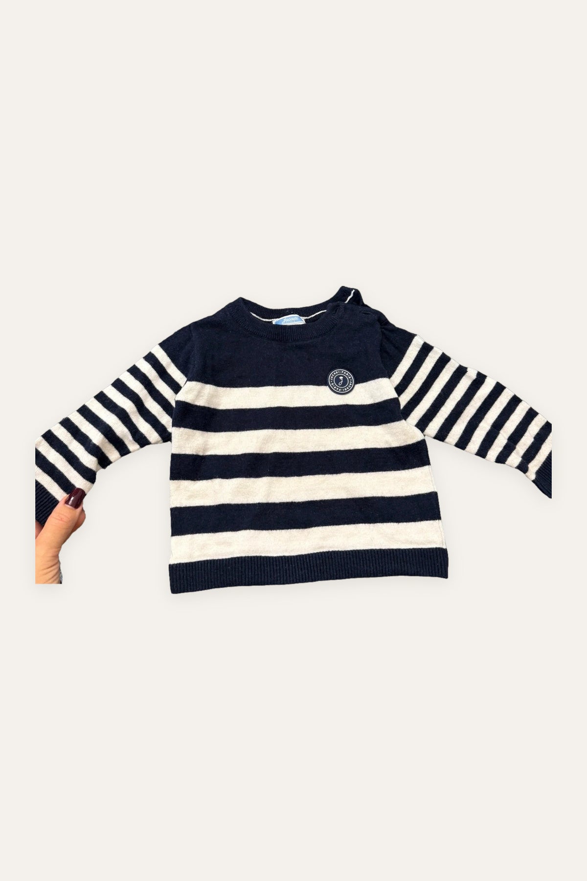 Jacadi cotton wool striped sweater