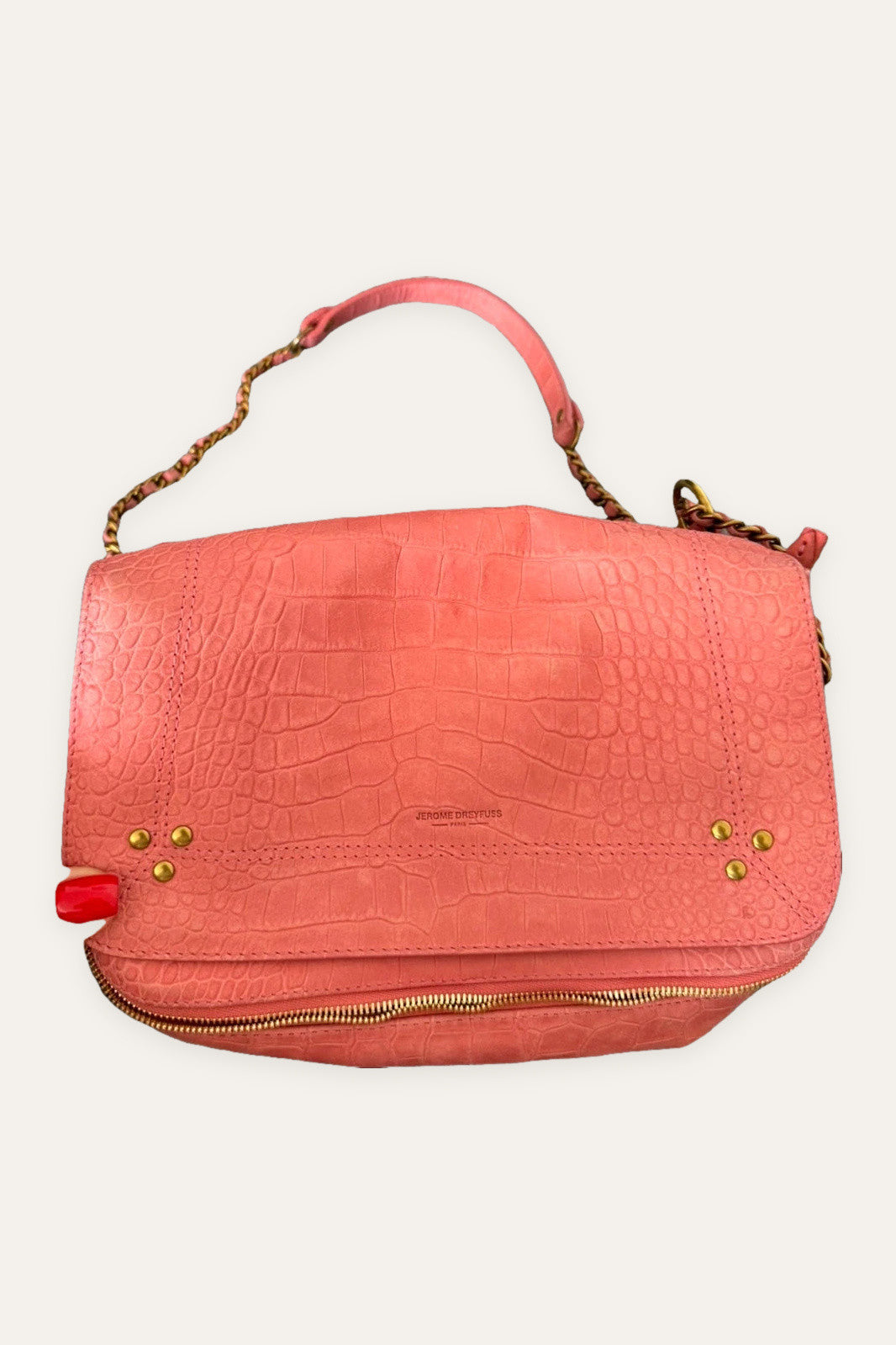 Jérôme Dreyfuss pink leather crossbody bag