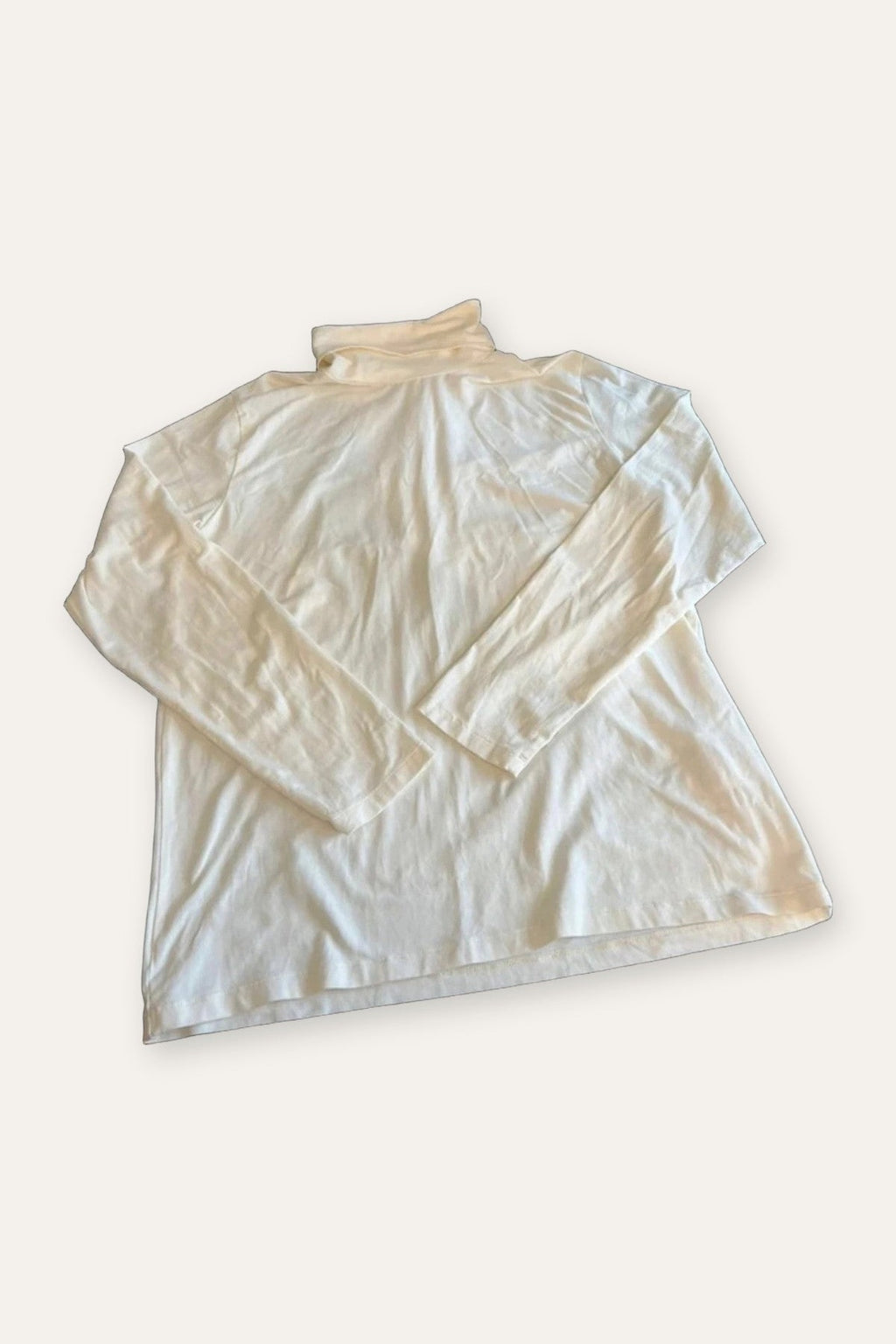 Jil Sander white cotton turtleneck top