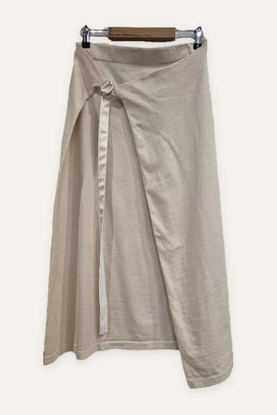 Joseph beige cotton silk long skirt