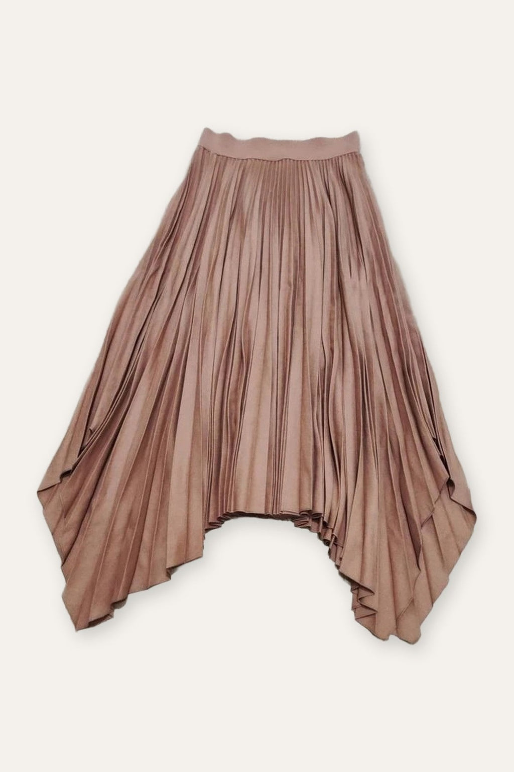 Joseph brown wool pleated asymmetrical skirt