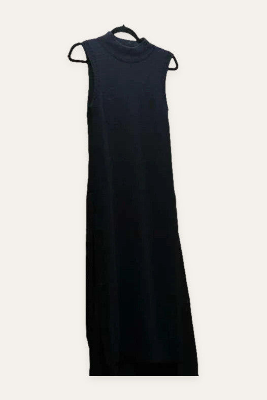 Joseph Joy navy wool cashmere silk long dress